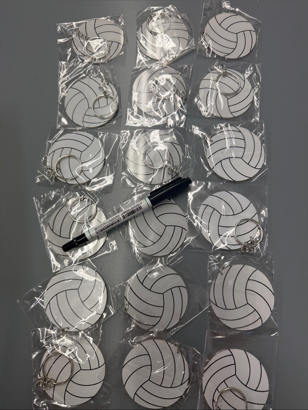 Brand New Personalized Volleyball Keychains